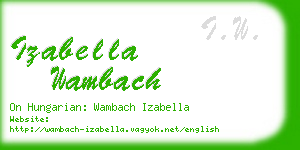 izabella wambach business card